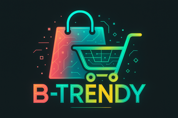 B-TRENDY Logo with Y as Shopping Cart