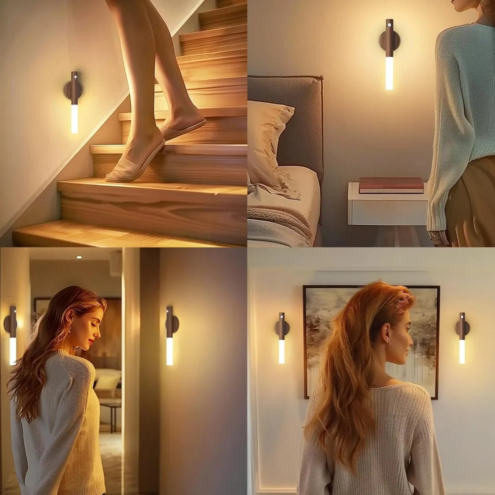 مصباح ليلي LED USB بمستشعر حركة