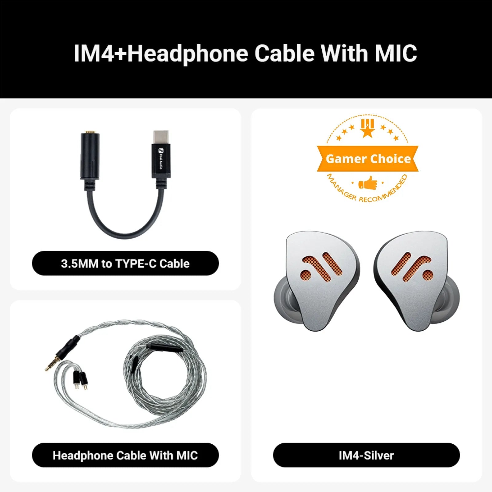 سماعات أذن Fosi Audio IM4 عالية الدقة
