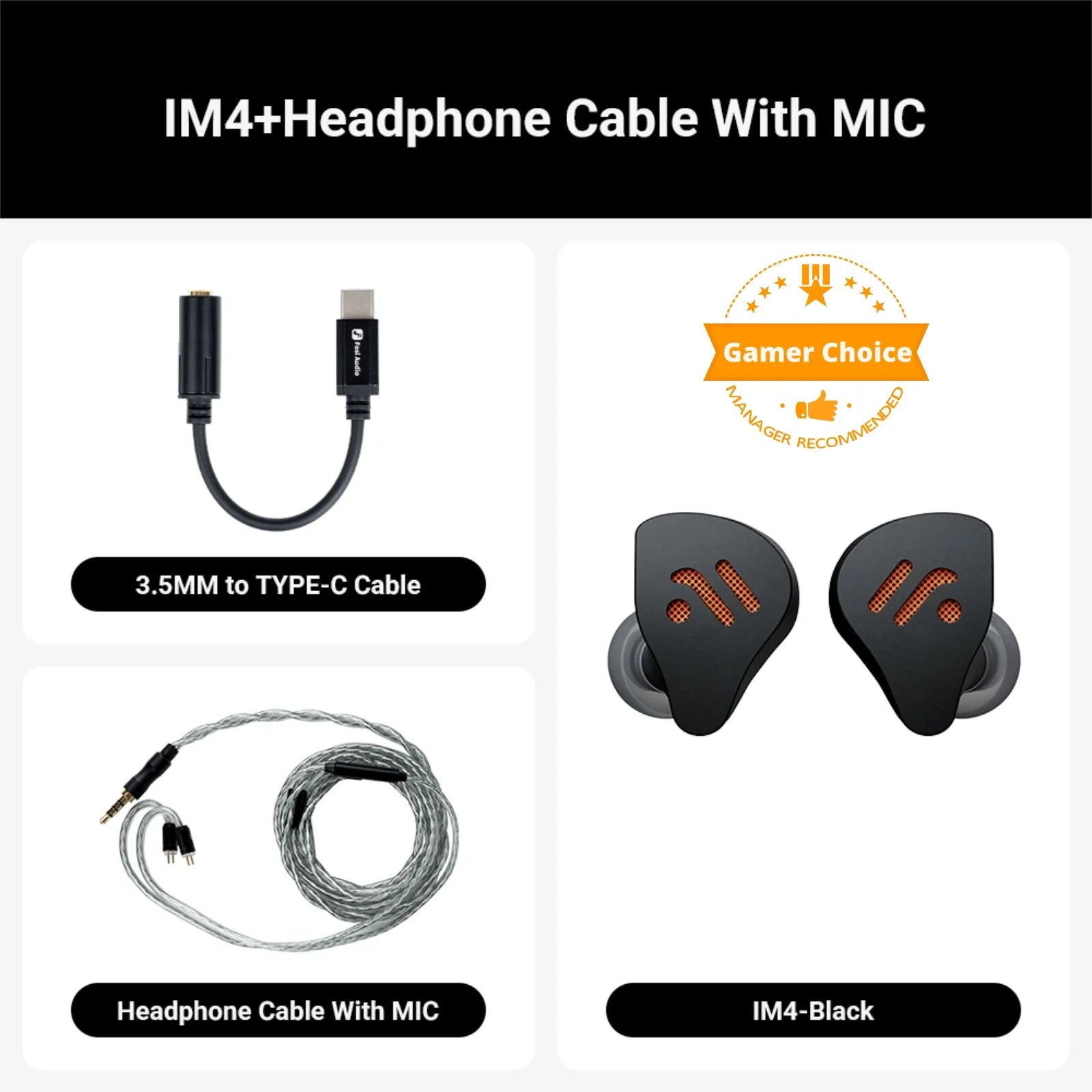 سماعات أذن Fosi Audio IM4 عالية الدقة